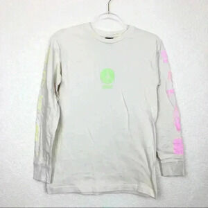2/$25 Obey Long Sleeve Shirt Neon Graphics sz S